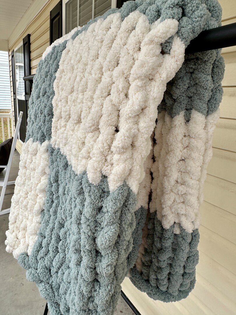 Yarn Diy Hand Knitted Weighted Blanket Diy Hand Knit Blanket